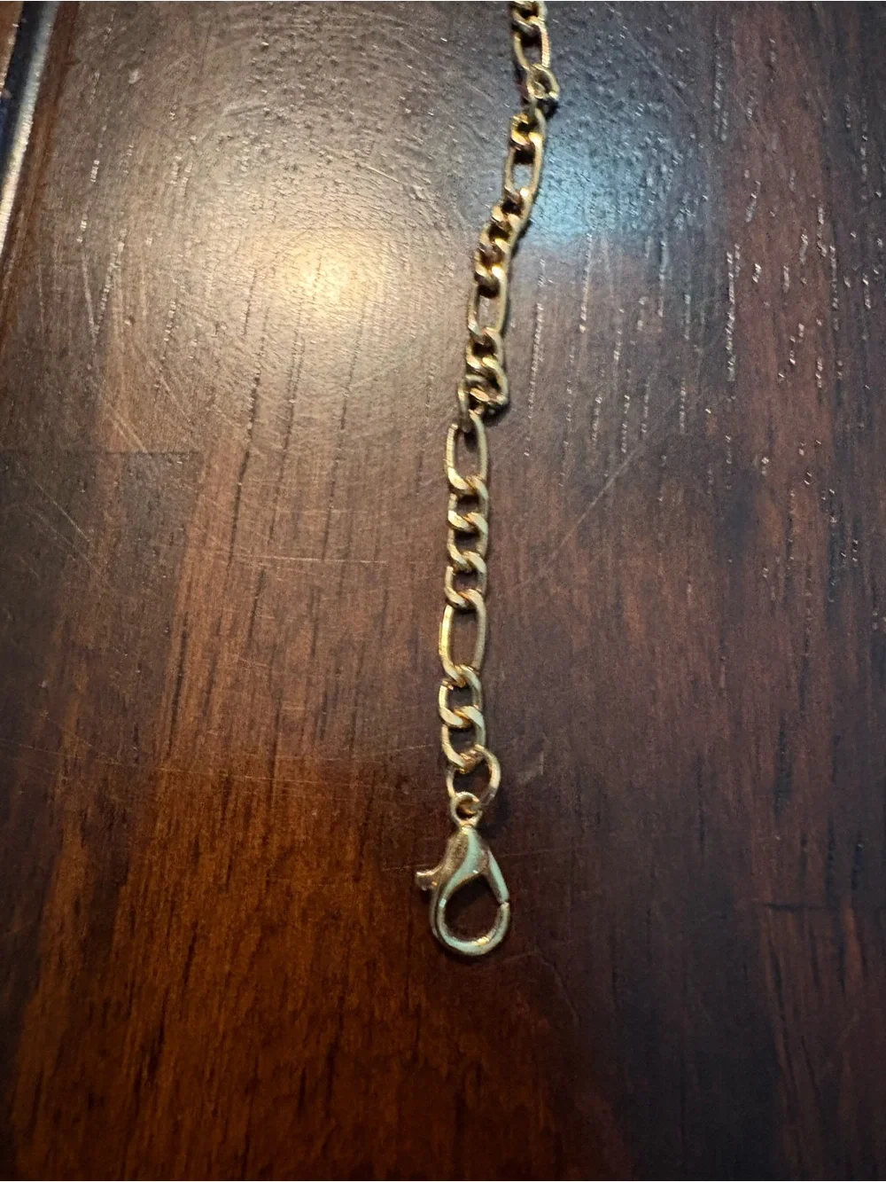 Gold toned chain bracelet